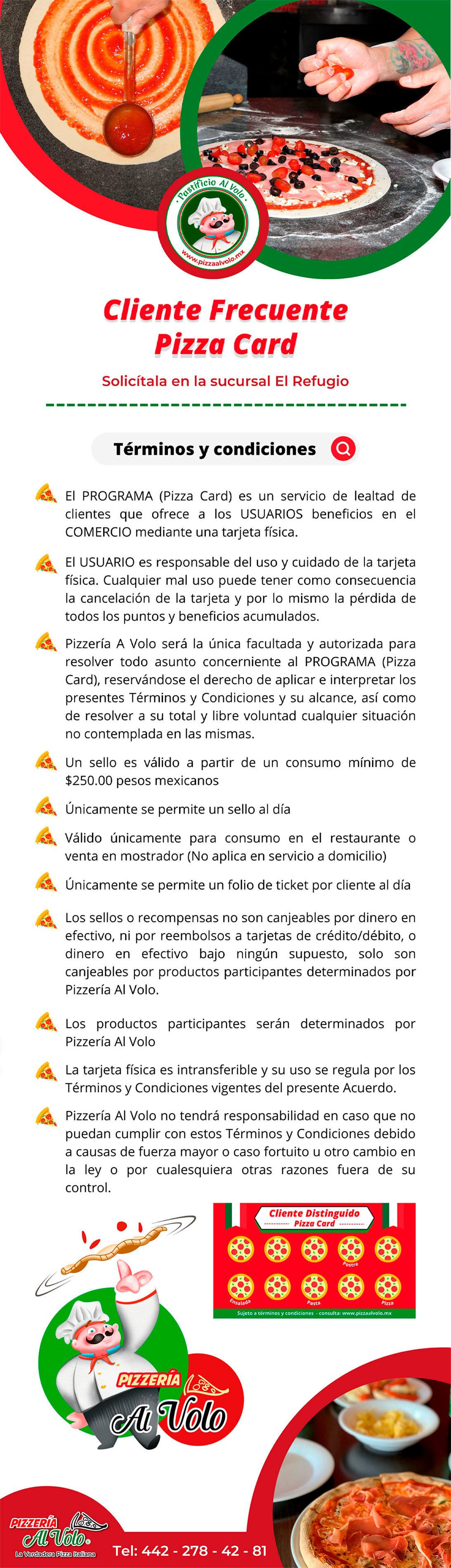 Términos y Condiciones - Pizzería Al Volo